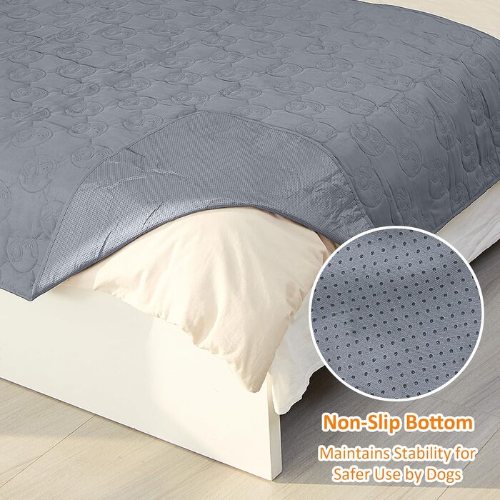 Водонепроникний килимок для собак Pawsee, антиковзкий, 150 x 120 см, сірий. Захисний килимок для собак, диван, собачий софа, для дому та подорожей, легко миється. Підходить для великих собак та котів.