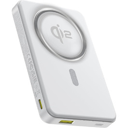 Power Bank Baseus 10000mAh з MagSafe Qi2, 22.5W PD, USB-C, Білий