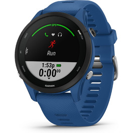 Garmin Forerunner 255 – GPS-годинник для бігу з індивідуальними планами тренувань, функціями для бігу та детальною аналітикою. 1.3' дисплей, до 14 днів роботи від акумулятора, водонепроникний (Non-Music, 46 мм, Темно-синій)