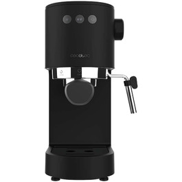 Cecotec Espressomaschine Espresso and Cappuccino Cafelizzia 790 Steel Pro. 1350W, Manometer, Thermoblock system, 20 Bar pressure, automatic mode for 1-2 coffees, swivel steam wand, 1.2L, stainless steel (Black | Fast, Without Manometer)