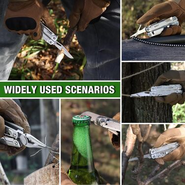 Мультитул SHALL 18-в-1: плоскогубці, викрутки, універсальний ключ для кемпінгу, риболовлі, виживання та полювання