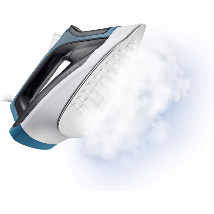 Праска Rowenta Effective з парою, 2200 Вт, 110 гр/хв, нержавіюча сталь, блакитна