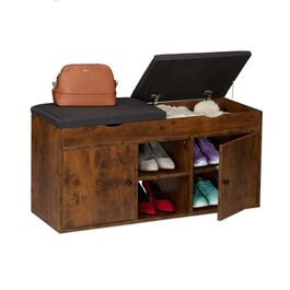 Shoe Bench with Folding Seat