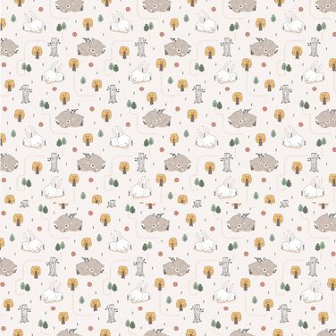 Комплект постільної білизни для ліжечка Kinderbettwäsche 100x135 з 100% бавовни - для дітей та малюків. Сонячний стиль бохо, підходить для дівчаток та хлопчиків (40x60 + 100x135, ведмедик)