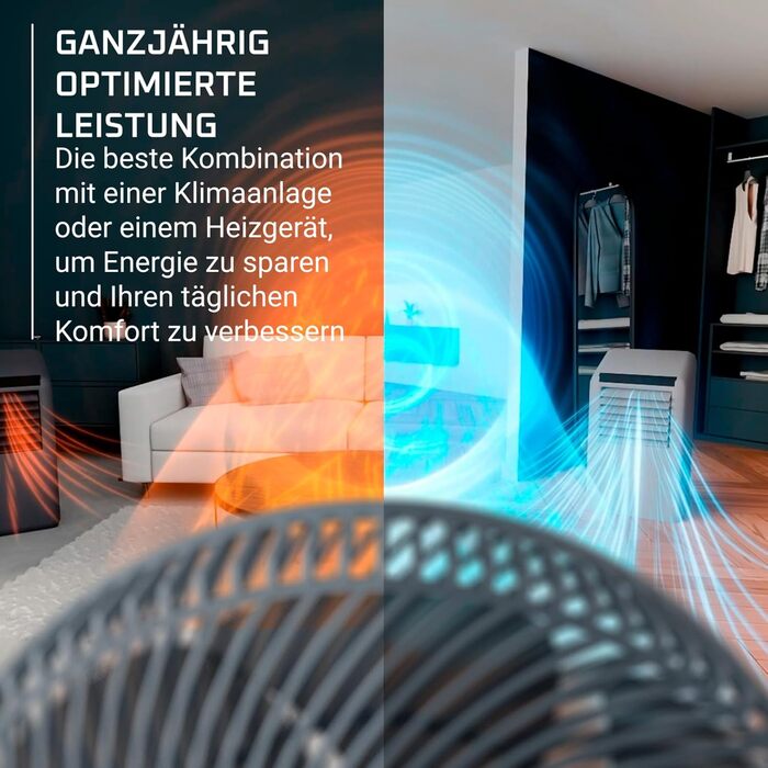 Вентилятор Rowenta Turbo Silence Extreme+ – тихий, потужний, 4 швидкості, автоматичне гойдання, білий, VU2731