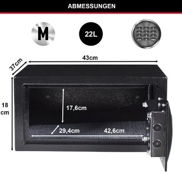 Master Lock Electronic Combination Safe - 11 Liter Security Box with Digital Lock