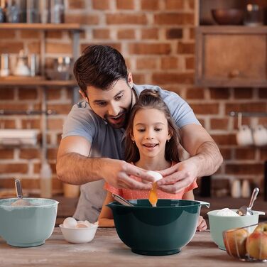 Набір міксерських мисок BoxedHome: 4 шт. з пластику, неслизькі, для салату, зручні для сервірування