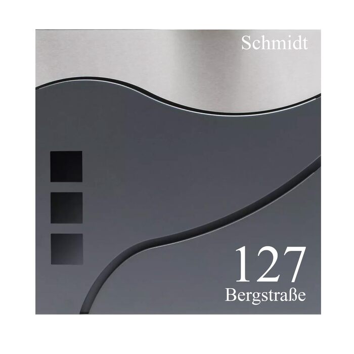 Поштовий ящик Verda з газетницею, 2 ключі, 37x37x11 см, нержавіюча сталь, дизайнерський настінний поштовий ящик, сучасний стиль