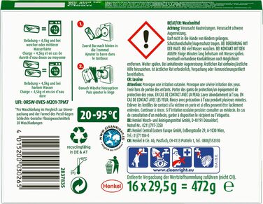 Капсули для прання Persil Power Bars Universal, універсальний засіб для прання, 45 завантажень, екологічна упаковка, 272 г