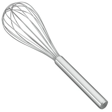 Венчик кухонний нержавіюча сталь з трубчатою ручкою, довжина 300 мм, 30 см, простий у використанні