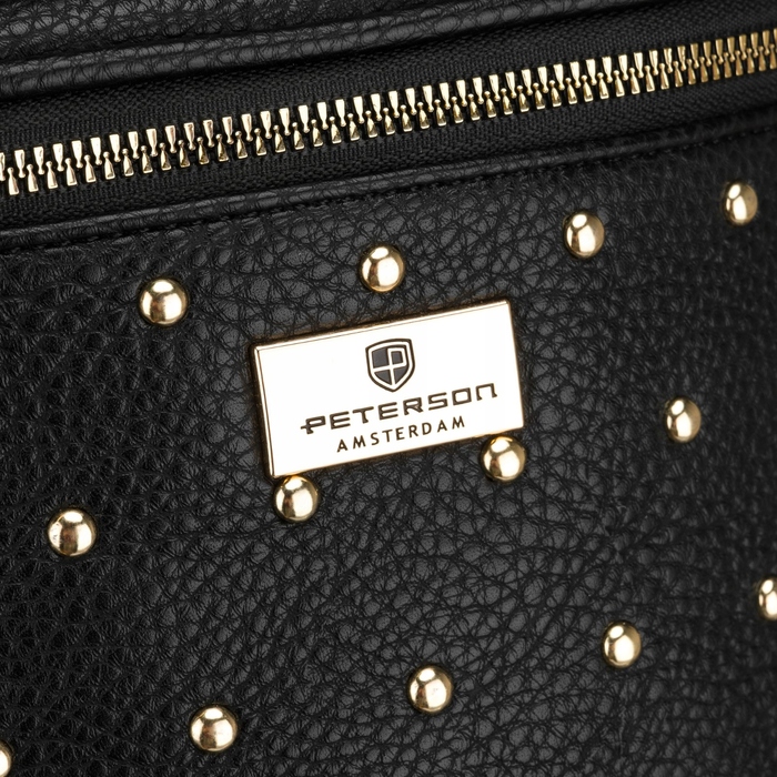 Жіноча сумка-бананка Peterson 3582 BLACK чорна