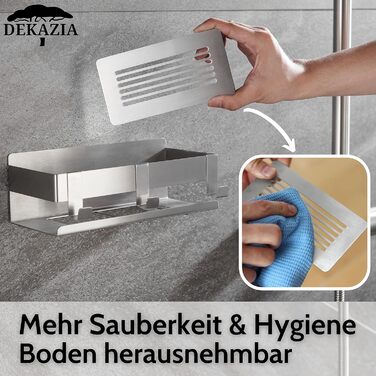 DEKAZIA® Shower Shelf without Drilling | Shower Shelf without Drilling Shower Basket without Drilling Bathroom Shelf without Drilling Shower Shelf Shampoo Holder for Shower Storage Bathroom Shelf without Drilling