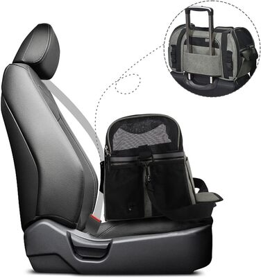 Переносна переноска для тварин Jespet, м'які стінки, для котів та цуценят, 17' x 9' x 11.5', блакитна