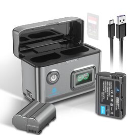 Акумулятор Homesuit EN-EL15c/a/15 (2шт) з LCD зарядним пристроєм для камер Nikon Z5, Z6, Z6II, Z6III, Z7, Z8, D7500, D7000, D7100, D7200, D500, D600, D610, D750, D780, D800, D810, D800E, D810A, D850