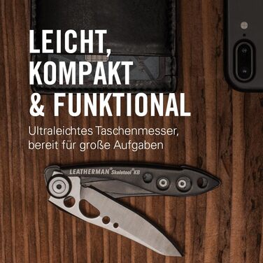 LEATHERMAN - Skeletool KB Multi-Tool, small, lightweight, and compact, Black