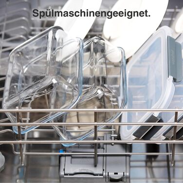 Набір контейнерів VonShef для зберігання їжі (10 шт.) – Mealprep, 1050/370 мл, для духовки/мікрохвильовки, миття в посудомийній машині, герметичні, не протікають