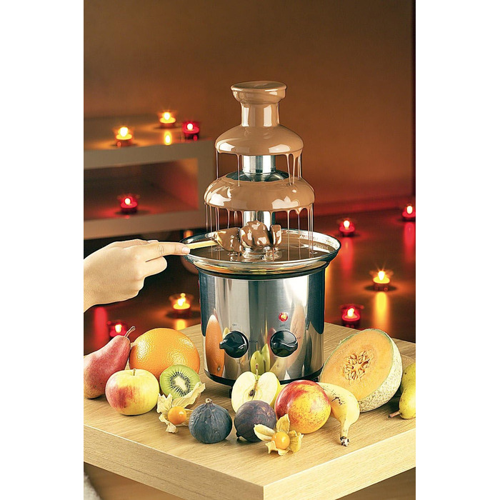 Шоколадний фонтан Rosenstein & Söhne з нержавіючої сталі, 250 Вт