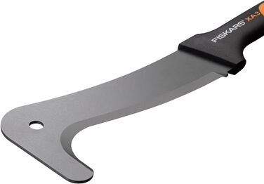 Fiskars Machete, Length: 50.5 cm, Non-stick coated, Hardened steel blade/Fiberglass reinforced plastic handle, Includes sheath, Black/Orange, WoodXpert, XA3, 1003609