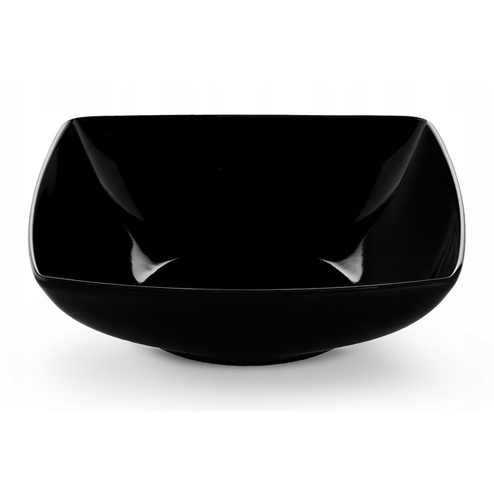 Обідній сервіз Konsimo чорний, квадратний, 18 предметів на 6 осіб