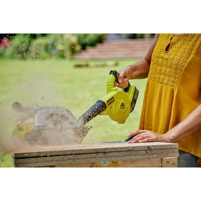 Повітродувка акумуляторна RYOBI 18V ONE+ R18TB-0, 2,9 м³/хв, 200 км/год, без акумулятора та зарядного пристрою