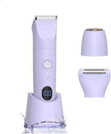 Електричний жіночий епілятор 3-в-1 MIFXIN для бікіні, тіла, обличчя. Вологостійкий IPX6. Фіолетовий