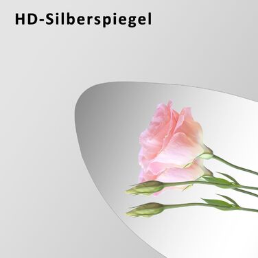 Дзеркало Boromal Spiegel чорне 40x60 см з металевим обрамленням для ванної, туалету, спальні (65x90 см, асиметричний стиль A)