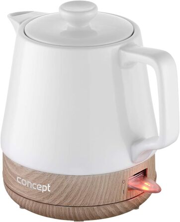 Електричний чайник CONCEPT RK0060, 1 л, білий. Керамічний, 1200 Вт, для дому