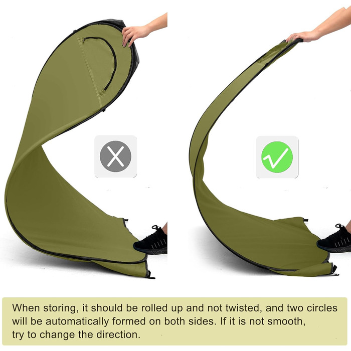 Brian & Dany Pop Up Camping Shower Tent - Portable Privacy Tent with Rainfly & Windows - Outdoor Changing Tent, UPF 50+ Waterproof, Green