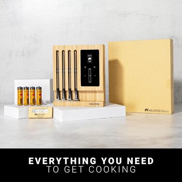 MEATER Block: Бездротовий розумний термометр для м'яса | Для приготування в духовці, на грилі, мангалі, BBQ, Smoke та Rotisserie | Bluetooth та WiFi | 50+ рецептів в додатку