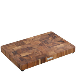 Zassenhaus Hackblock | 45cm x 30cm x 4.5cm | Sustainable Acacia Wood Forehead Block | Dark Brown | Kitchen Wood Board | Solid Cutting Board for Chopping and Slicing Fruit, Vegetables, Meat and More