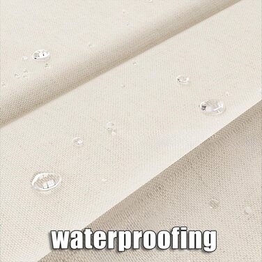 Шторка для душу з льону, водовідштовхувальна, з магнітною фіксацією, 120x200 см (Бежева)