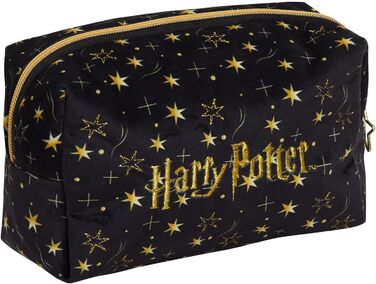 Косметичка Гаррі Поттер для жінок та дівчат, чорний велюр, сумочка для косметики та туалетних аксесуарів, подарунок, Deathly Hallows