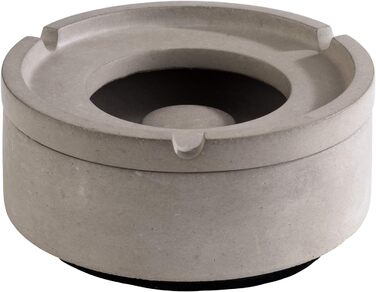 Бетонна попільничка APS Wind 'Element' – преміум якість, 3 відділення для сигарет, захист від подряпин, сірий колір, 10,5 x 5 см