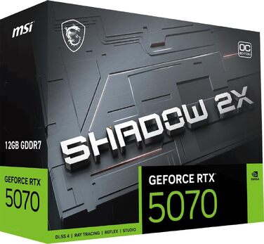 Відеокарта MSI GeForce RTX 5070 12G Shadow 2X OC (12GB GDDR7, PCIe 5, Boost 2542 MHz)