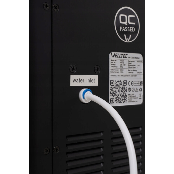 Льодогенератор Welltec ICE20 Pro, чорний, 380 Вт