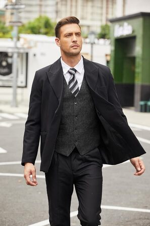 Жилет чоловічий COOFANDY Casual Business Slim Fit, чорний, 3XL