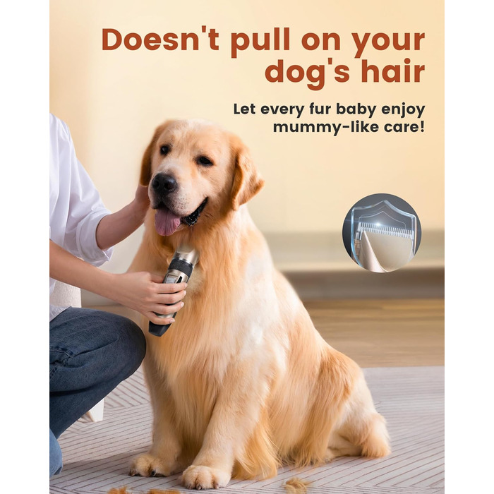 Машинка для стрижки собак 2 в 1 з тримером для лап, тиха, з LED-підсвічуванням, професійна, Type-C, для малих та великих собак і котів