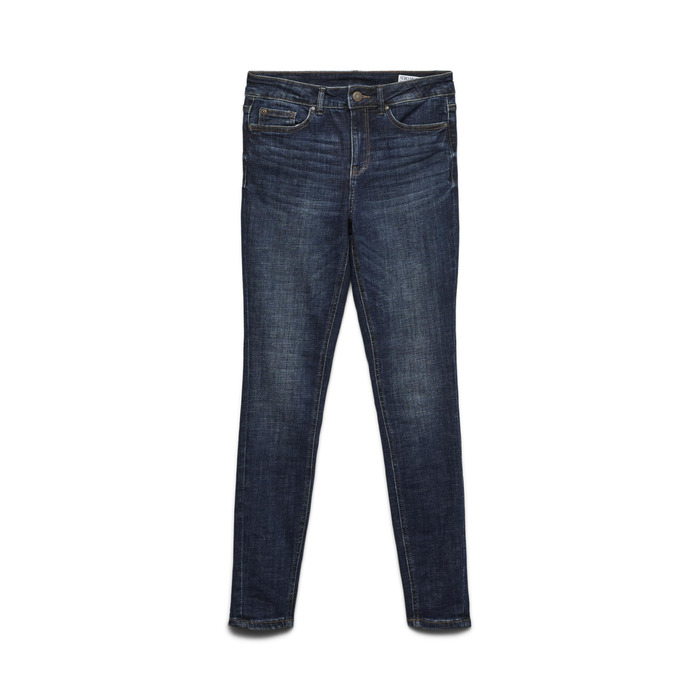 Джинси жіночі VERO MODA Skinny Vmflash Mid Rise Dark Blue Denim (XXL / 30L) - оригінал