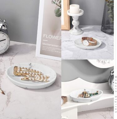 Підставка для мила Shinowa: неслизька коробочка для мила з харчового гіпсу, білий камінь. Організатор для ванної кімнати, туалету, кухні.