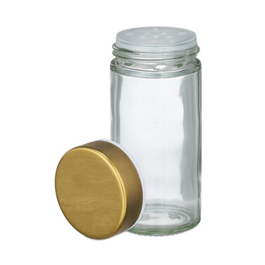 Relaxdays Gold Spice Carousel with 16 Jars