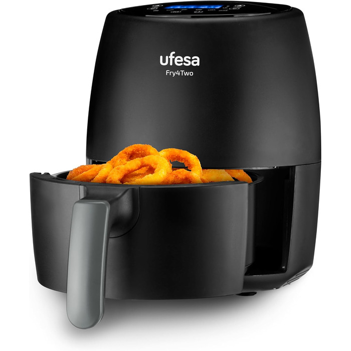 Фритюрниця Ufesa Twist з гарячим повітрям, 2л, 6 програм, 1200W, таймер, 80-200°C, без BPA, антипригарне покриття, Cool-Touch, білий, ексклюзив Amazon