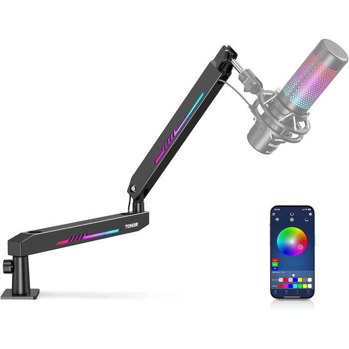 Кріплення для мікрофона TONOR RGB T90LP з підсвічуванням, для стрімінгу та студії