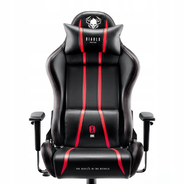 Ігрове крісло Diablo Chairs X-One 2.0, екошкіра, чорно-червоне