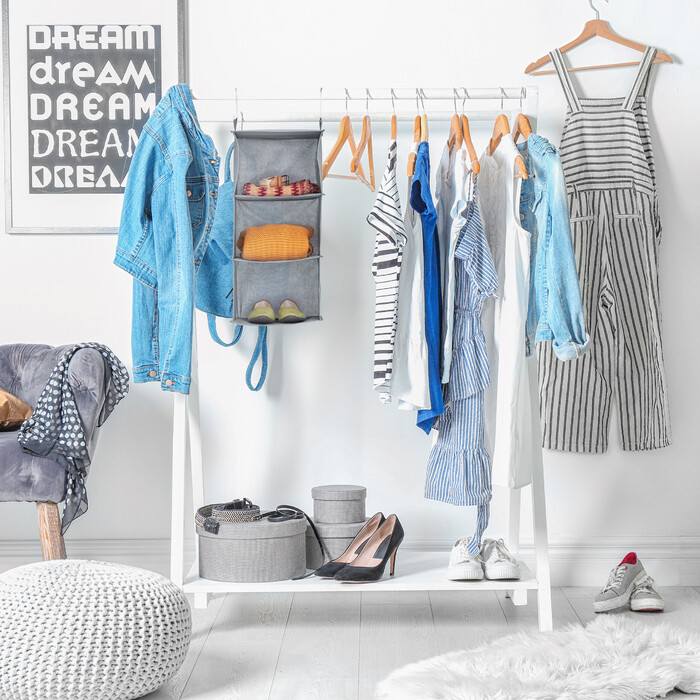 Relaxdays Hanging Shelf Closet, 3 Compartments