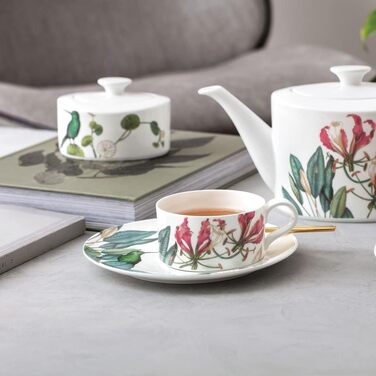 Цукровниця та банка для джему Villeroy & Boch Signature Avarua, 330 мл, біла з малюнком