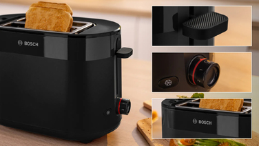 Тостер Bosch TAT2M123, чорний, 950 Вт