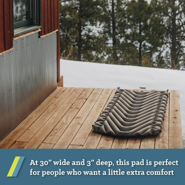 Кимок для кемпінгу Klymit Static V Luxe Extra Wide 76.2 см - для рюкзаків, кемпінгу та хайкінгу (198 x 76.2 x 7.6 см)