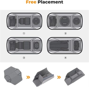 Рюкзак для камери K&F Concept, сумка через плече, фотосумка, камери, сумісний з Canon/Nikon/Sony/DJI Mavic, камуфляж M