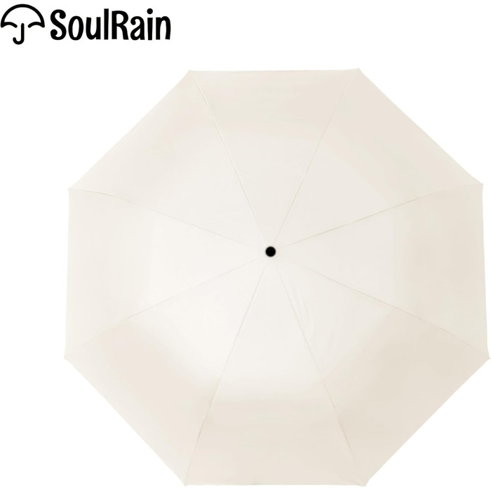 SoulRain Дощовий парасолька: вітростійкий, компактний, для подорожей та авто (кремовий)