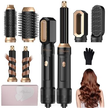 Hairstyler Pro 6-в-1 Atopskins: фен-щітка, локони, об'єм, випрямлення | 1000W